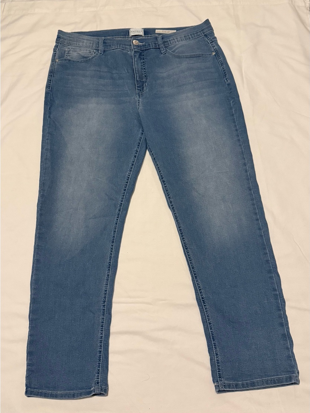 Angels Women's Skinny Jeans in Washed Blue